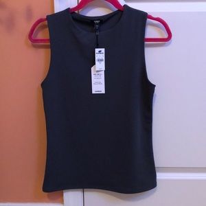 NWT Express dark gray sleeveless contour top